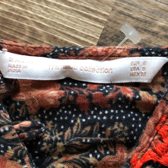 Zara Trafaluc Embroidered floral tunic - Picture 4 of 16